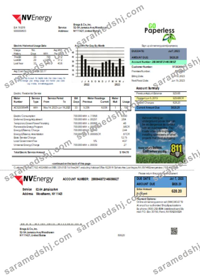 Nevada NV Energy utility business bill,  SCR